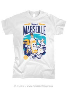 Tshirt Comme à Marseille blanc