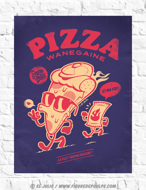 Pizza Wanegaine - Tablier ajustable - Navy - Figure de Poulpe