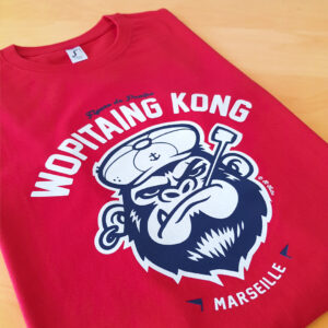 t-shirt woitaing kong rouge