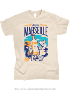 Tshirt Comme à Marseille crème