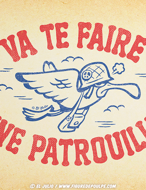 atefaireunepatrouille-affiche-40X30-02-poster-dandedessinee-retro-cartoon-vintage-eljulio-marseille-marseillais-humour-illustration