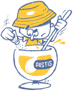 pastis de marseille - illustration eljulio - figure de poulpe - tshirts créateur marseillais