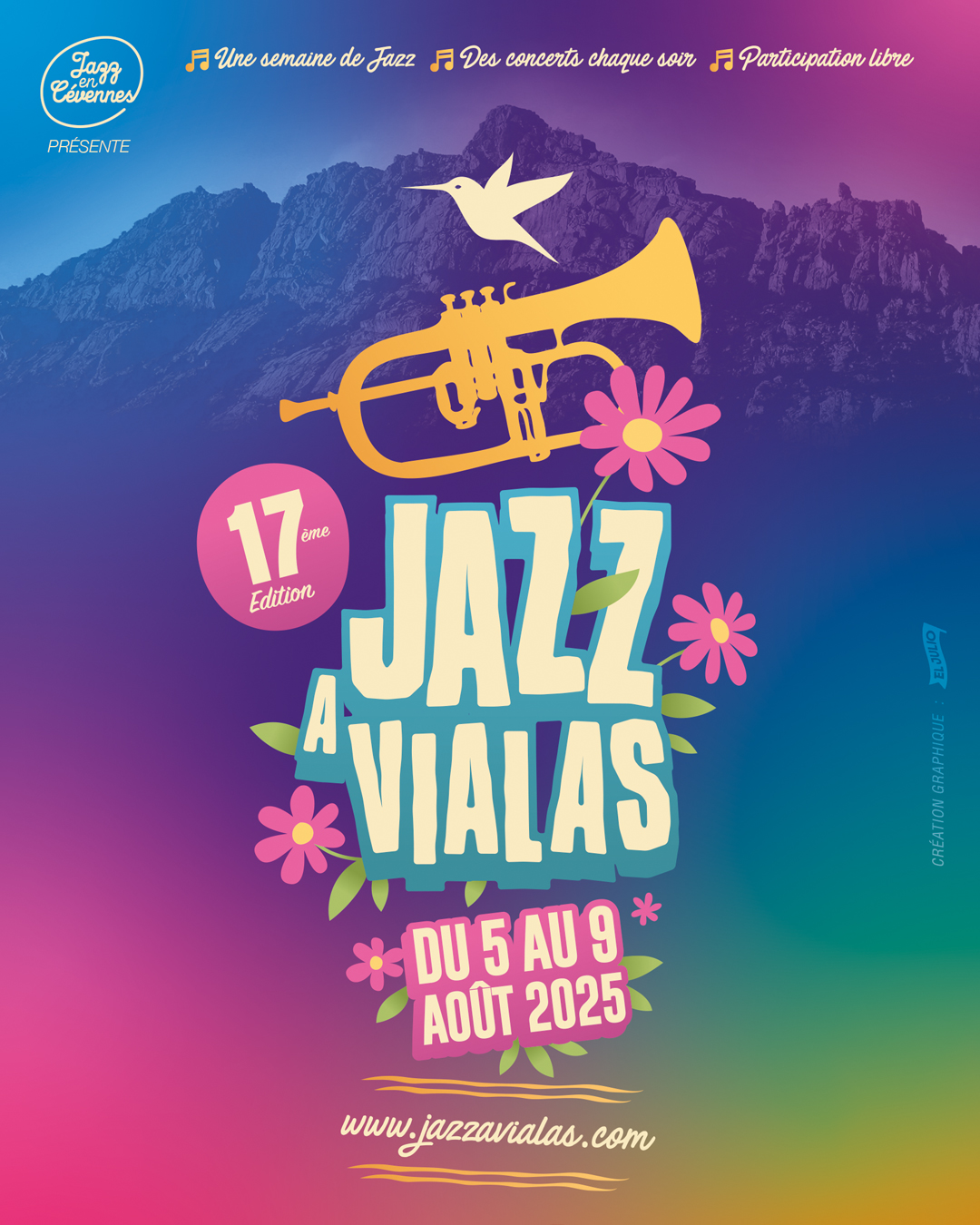 jazzàvialas-design-affiche-flyer-évènement-El Julio-Studio graphique-Figure de poulpe- illustrateur, graphiste et directeur artistique indépendant établi à Marseille.