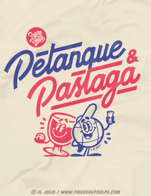 petanque-et-pastaga-tshirt-pétanque-creme-rectoverso-tshirt-teeshirt-marseille-marseillais-humour-illustration-eljulio